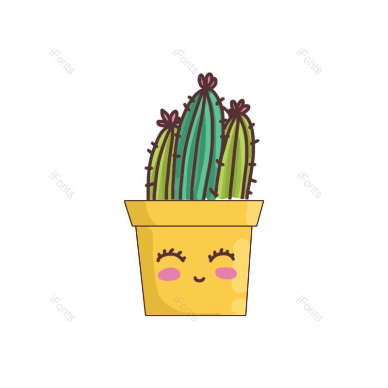 卡通图片,花盆元素,绿植PNG,盆栽免抠素材
